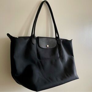 Longchamp Black Tote Le Pliage, Size Large